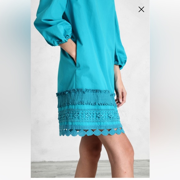 Weekend MaxMara Label-cut Cotton Poplin Dress 3/4 Sleeves. Size: Small US4 New - Picture 7 of 15